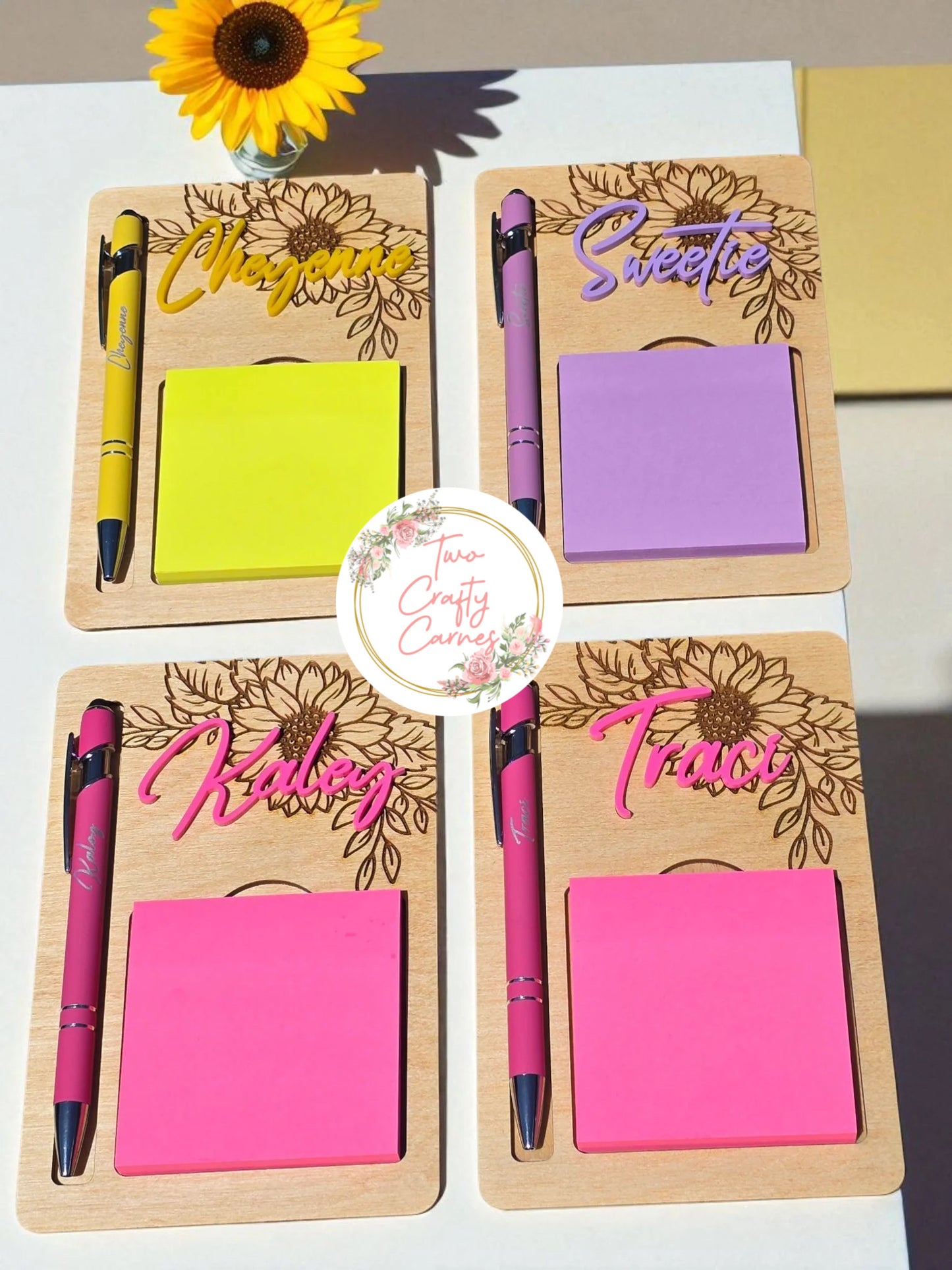 Personalized Sticky Note Holder