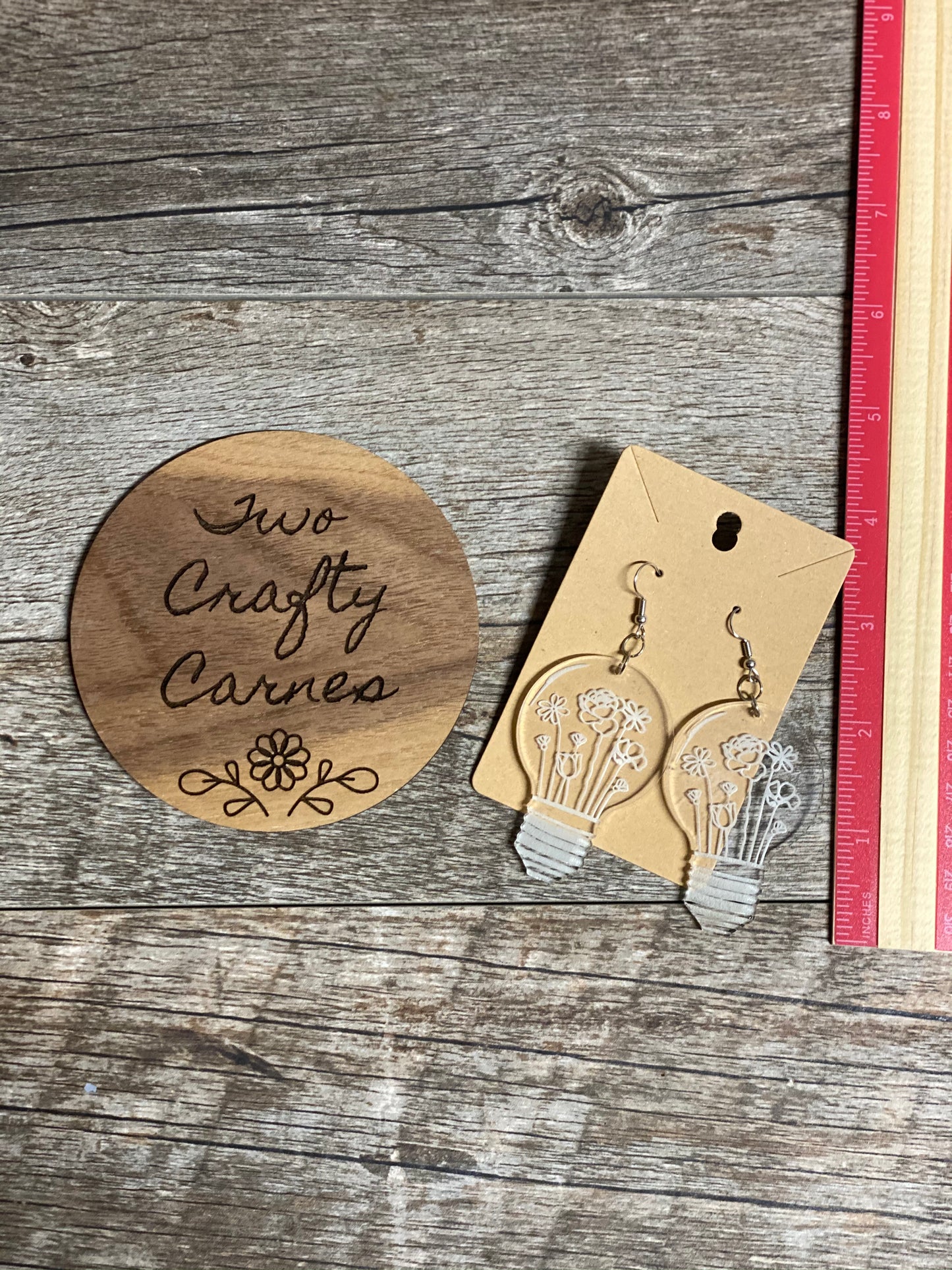 Acrylic Floral Bulb Earrings