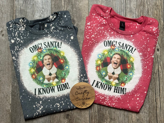 OMG! SANTA! BLEACHED TEE