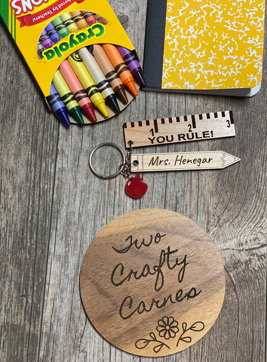 Personalized Teacher Keychain