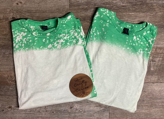 WHOLESALE BLANK BLEACH TEE GREEN