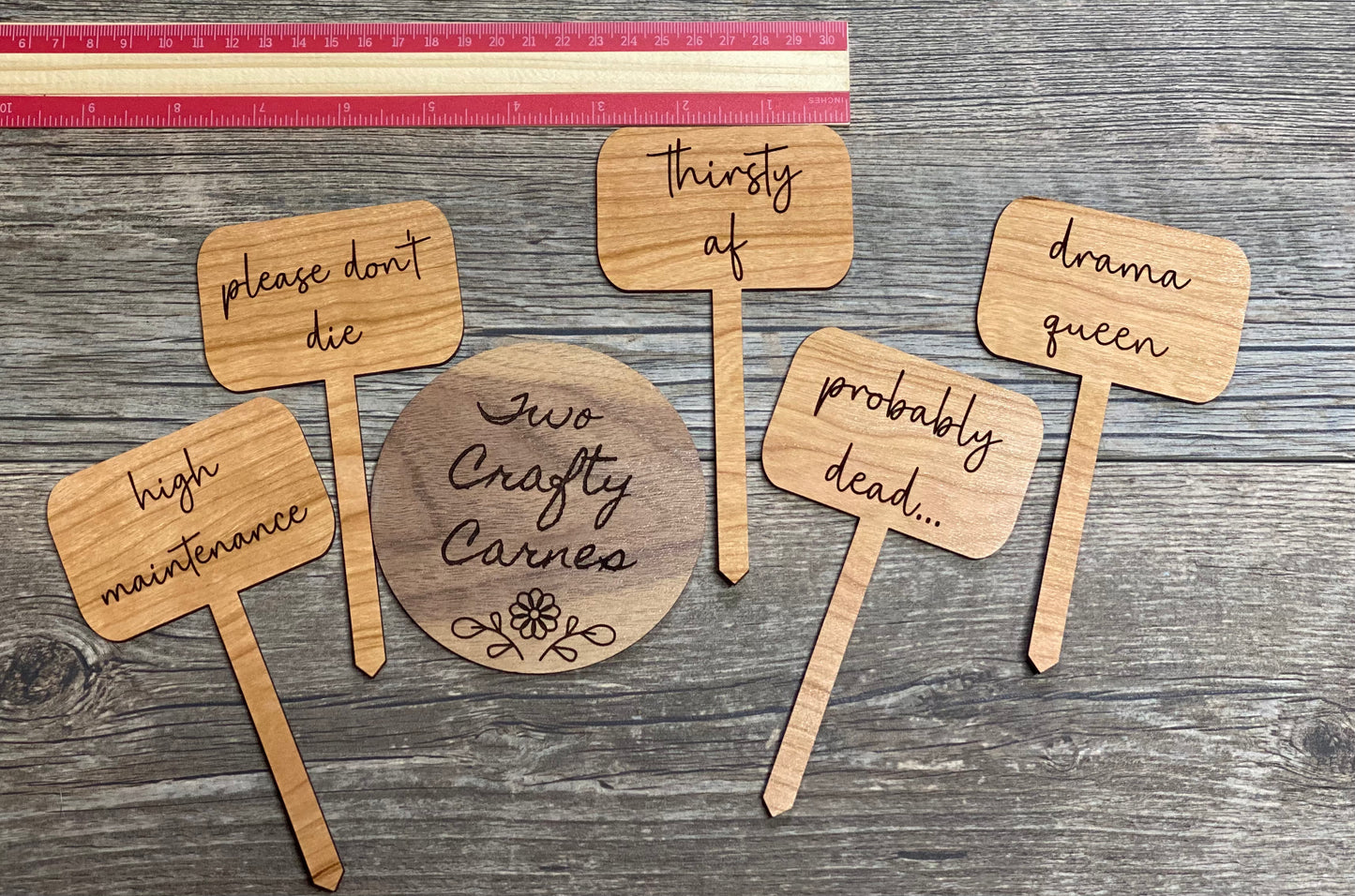 Cherry Wood Plant Stakes