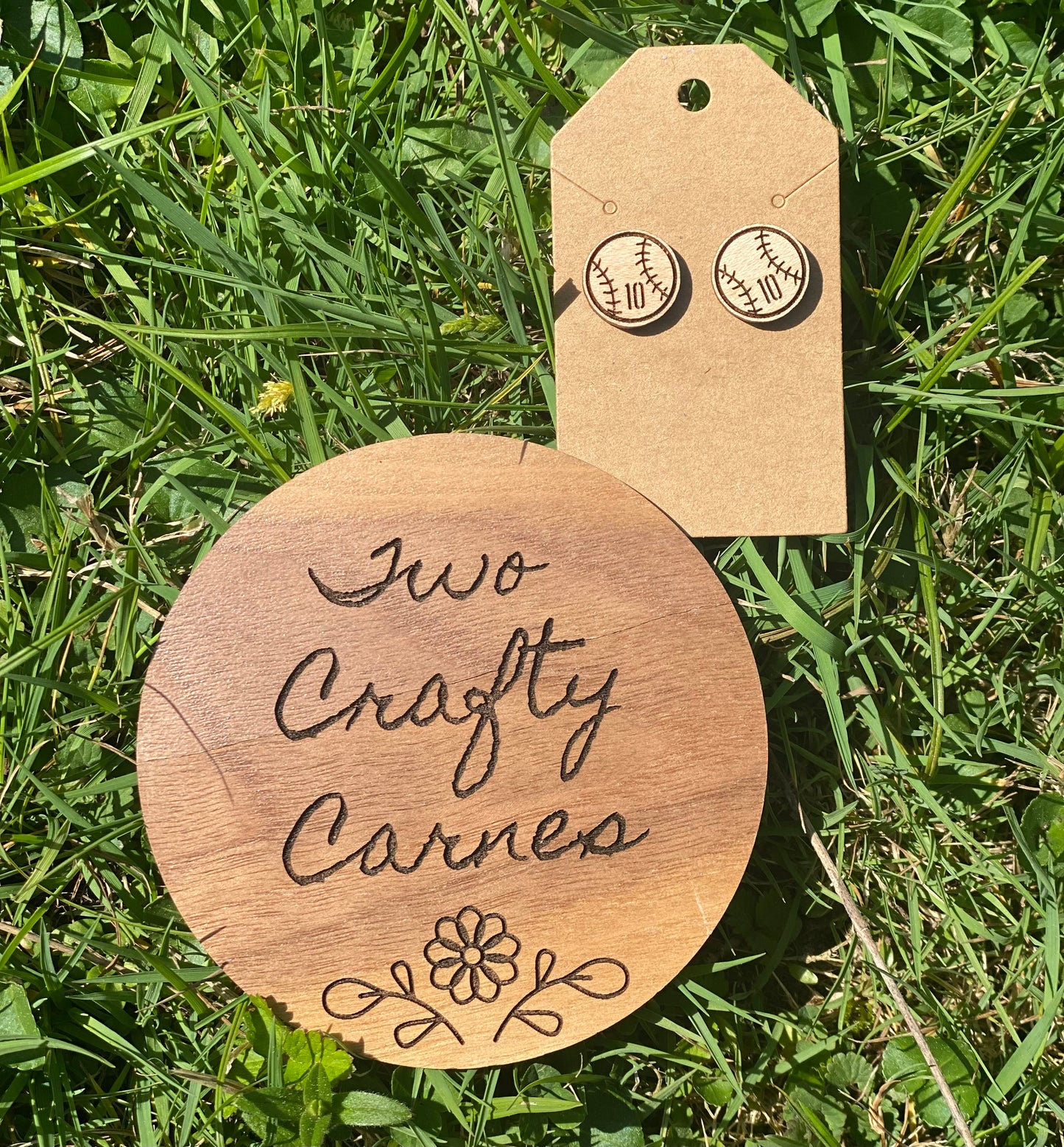 Personalized Baseball Earrings