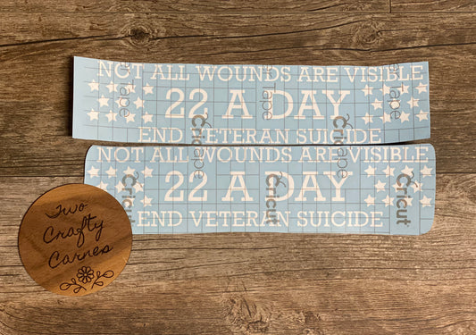 22 A DAY END VETERAN SUICIDE CAR DECAL