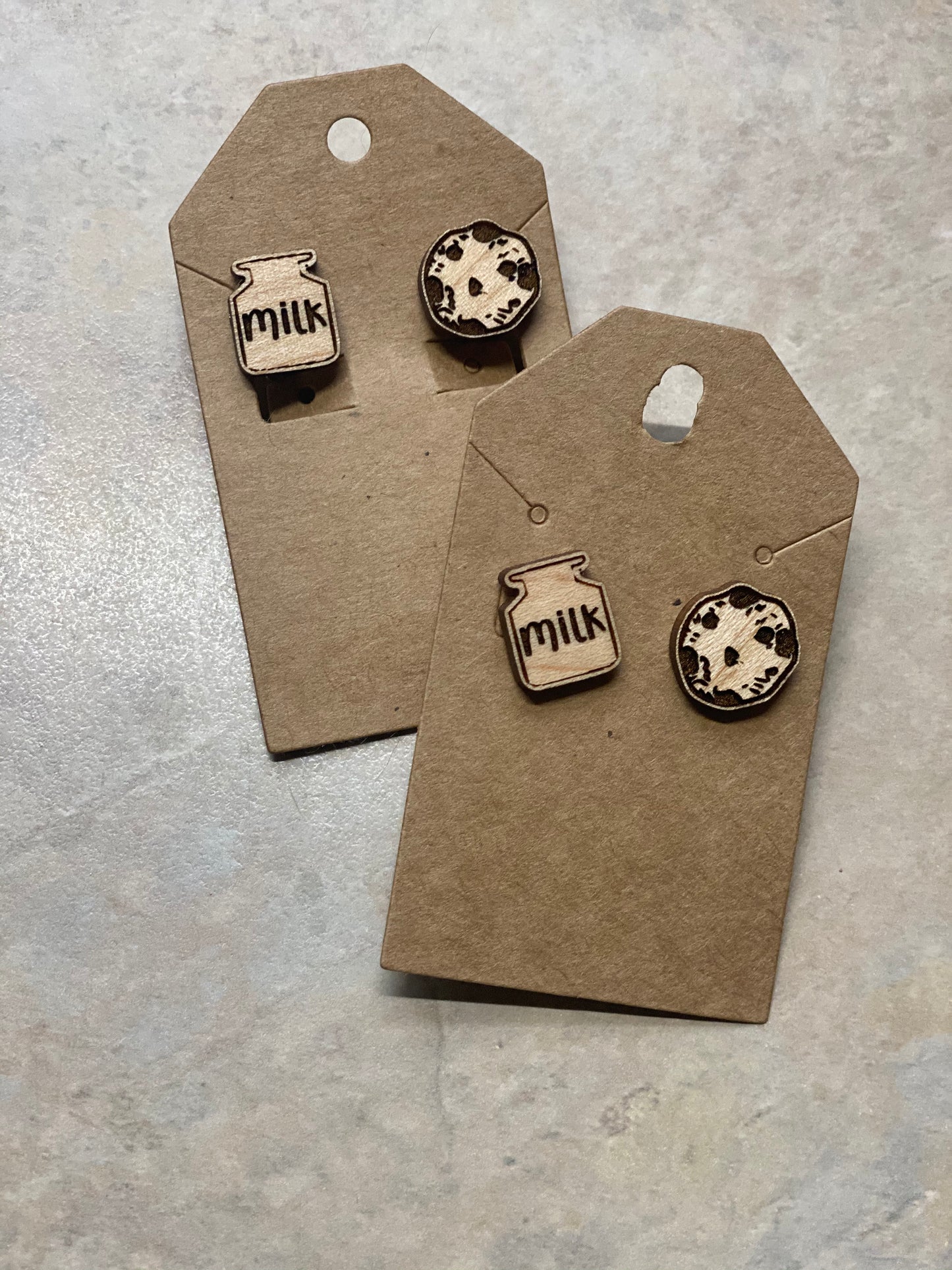 Milk & Cookie Clip-On Earrings