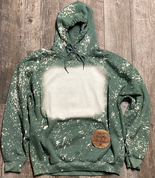 WHOLESALE BLANK BLEACH HOODIE GREEN