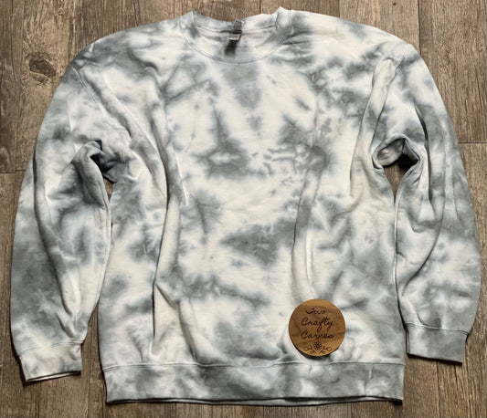 GRAY HAND DYED CREWNECK